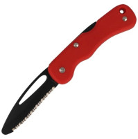 697 Rescue 2 knife - Black Inox - Blade Length: 8cm -Red Color KV-A697RSC-Y - AZZI SUB (ONLY SOLD IN LEBANON)